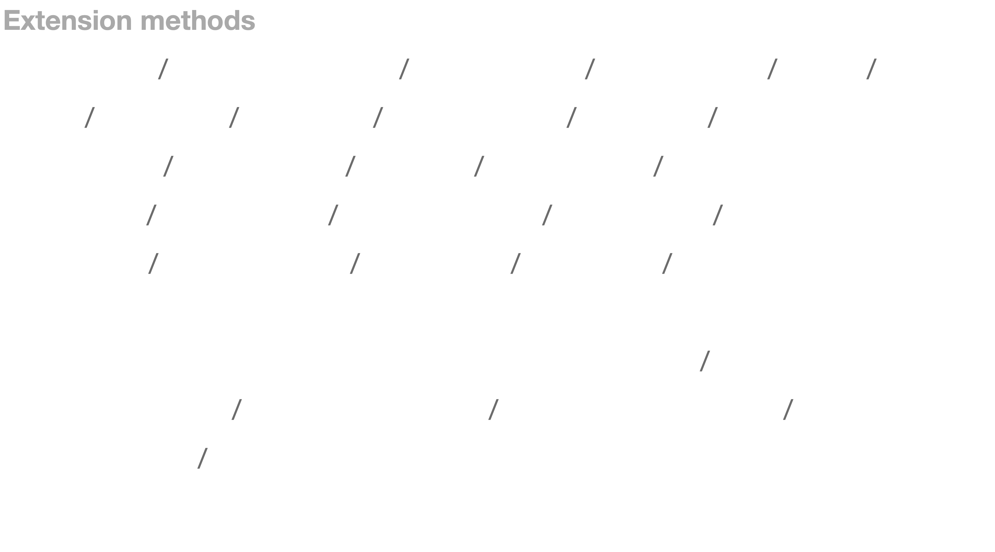 All the sequence extension methods